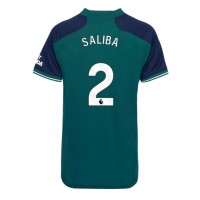 Fotbalové Dres Arsenal William Saliba #2 Dámské Alternativní 2023-24 Krátký Rukáv